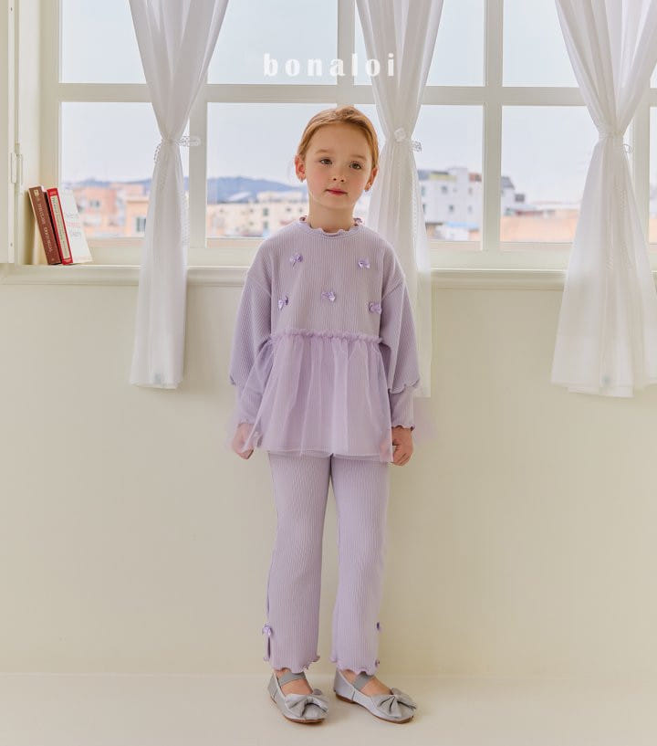 Bonaloi - Korean Children Fashion - #stylishchildhood - Base Sha Top Bottom Set - 11