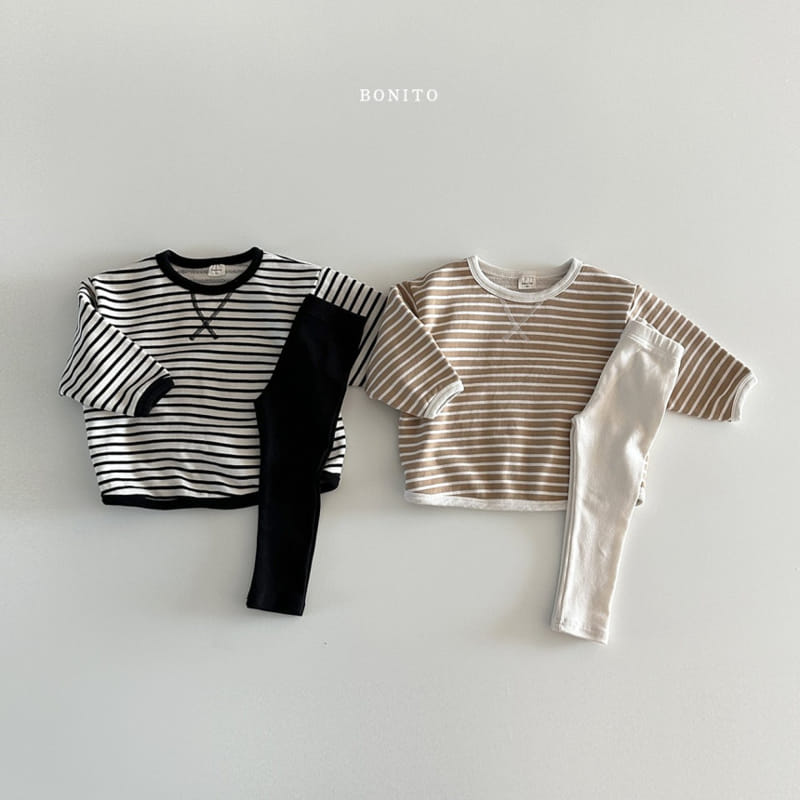 Bonito - Korean Baby Fashion - #babyboutique - ST Color Piping Tee Top Bottom Set - 2