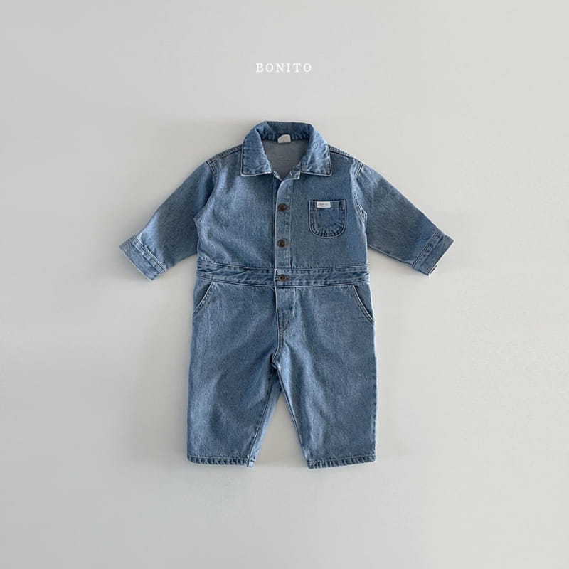Bonito - Korean Baby Fashion - #babyboutique - Denim Jump Suit - 5
