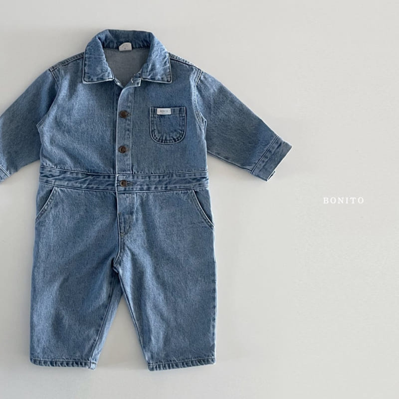 Bonito - Korean Baby Fashion - #babyboutique - Denim Jump Suit - 6