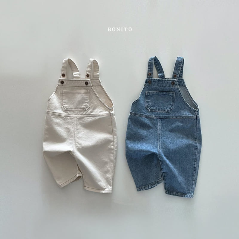 Bonito - Korean Baby Fashion - #babyboutiqueclothing - Slit Denim Dungarees