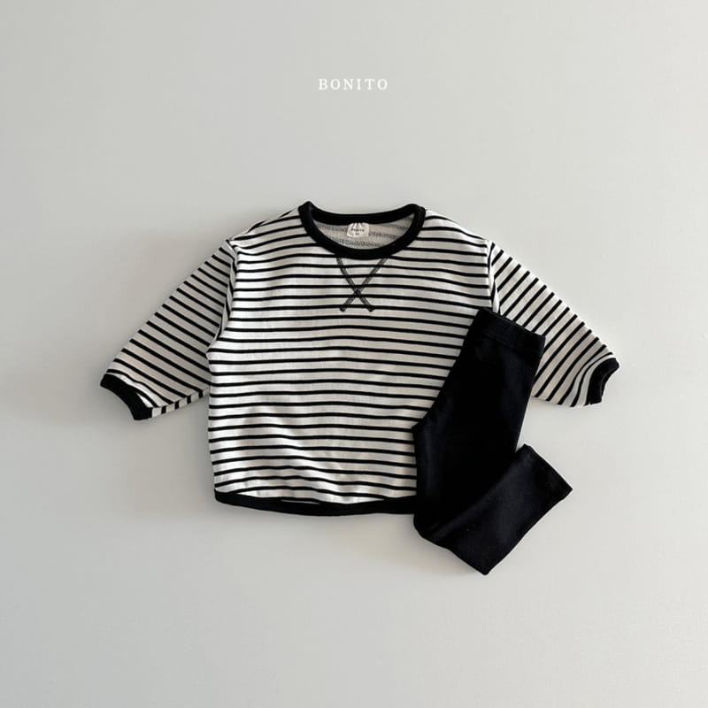 Bonito - Korean Baby Fashion - #babyboutiqueclothing - ST Color Piping Tee Top Bottom Set - 4