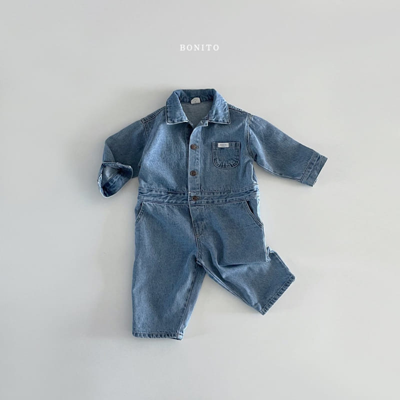 Bonito - Korean Baby Fashion - #babyclothing - Denim Jump Suit - 8