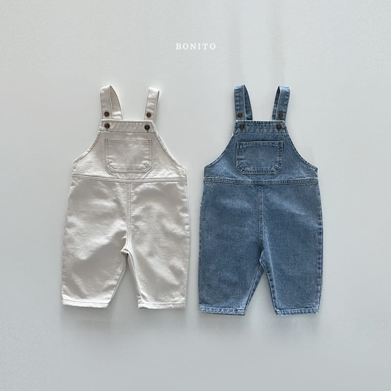 Bonito - Korean Baby Fashion - #babyfashion - Slit Denim Dungarees - 3