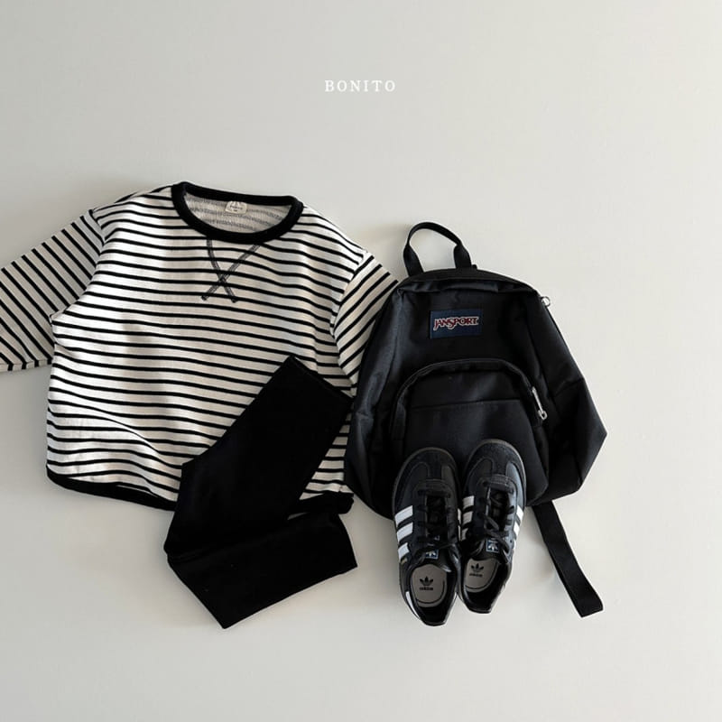 Bonito - Korean Baby Fashion - #babyfashion - ST Color Piping Tee Top Bottom Set - 5