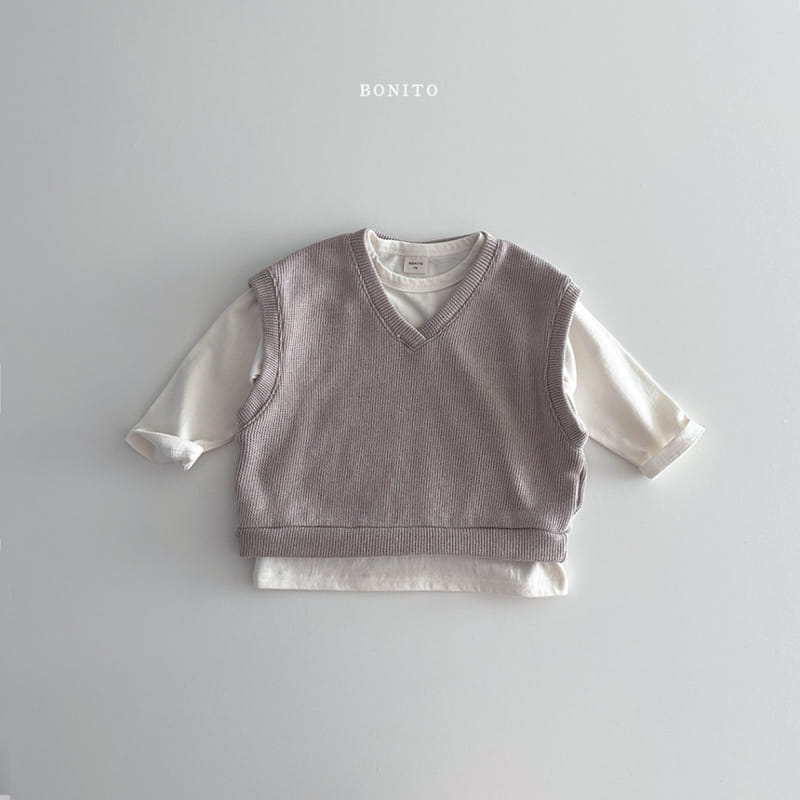 Bonito - Korean Baby Fashion - #babyclothing - Knit Vest - 4
