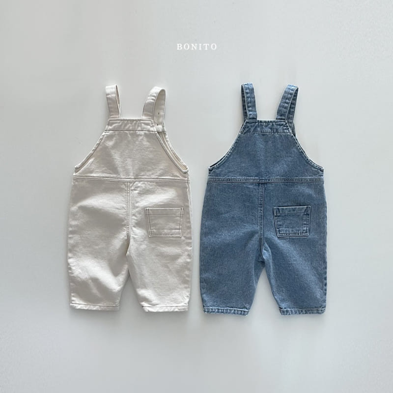 Bonito - Korean Baby Fashion - #babyfashion - Slit Denim Dungarees - 4