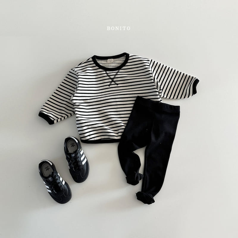 Bonito - Korean Baby Fashion - #babyfever - ST Color Piping Tee Top Bottom Set - 6