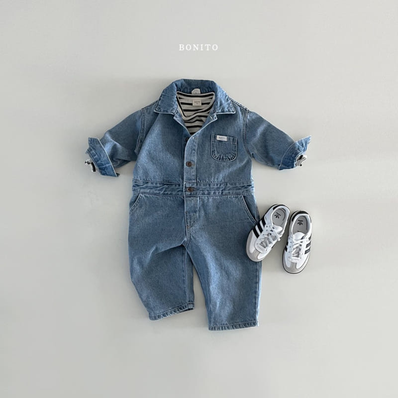 Bonito - Korean Baby Fashion - #babyfever - Denim Jump Suit - 10