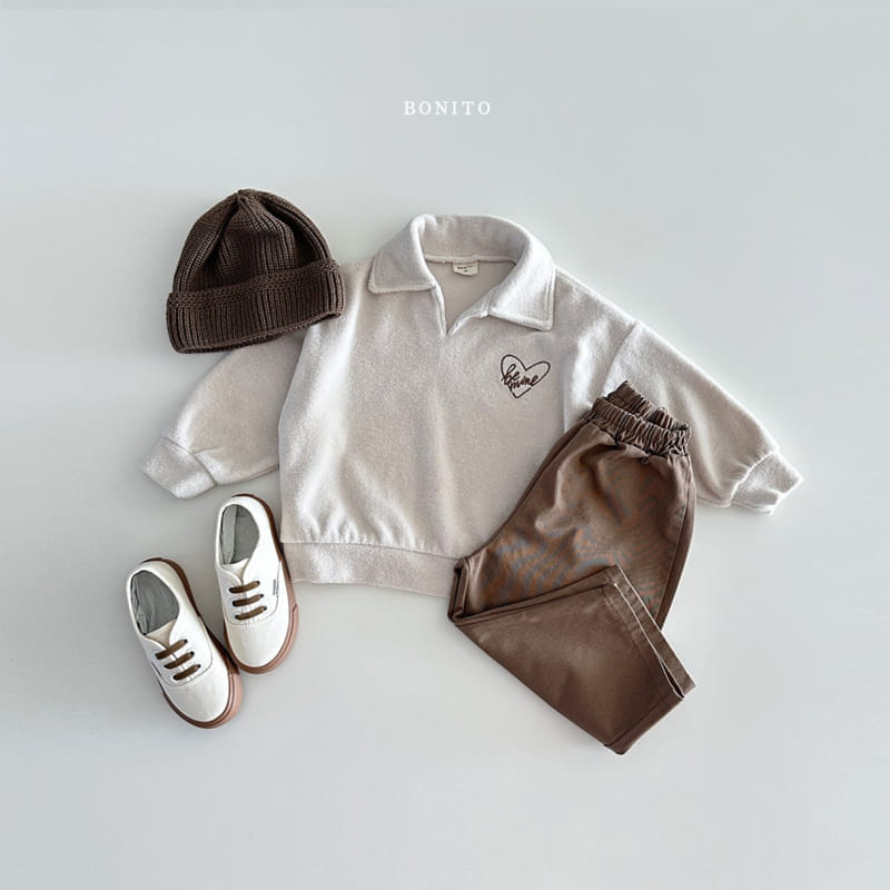 Bonito - Korean Baby Fashion - #babyfever - Mind Terry Collar Tee - 7