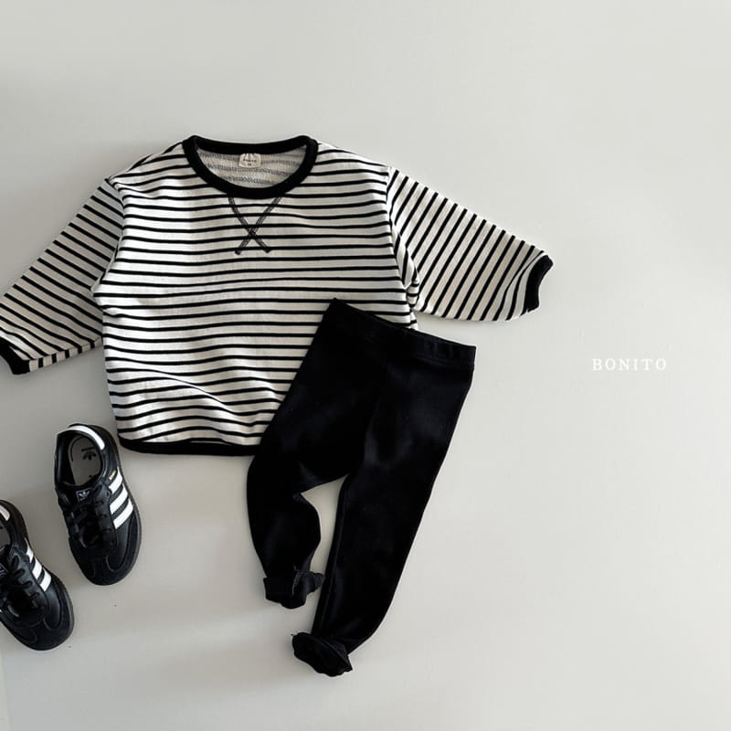 Bonito - Korean Baby Fashion - #babygirlfashion - ST Color Piping Tee Top Bottom Set - 7