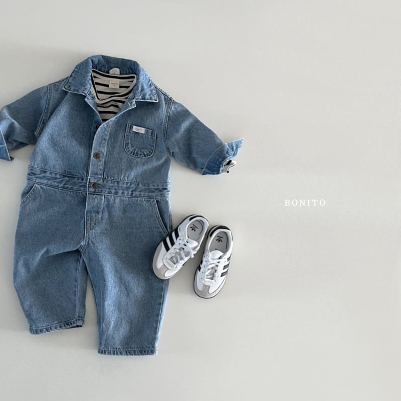 Bonito - Korean Baby Fashion - #babygirlfashion - Denim Jump Suit - 11