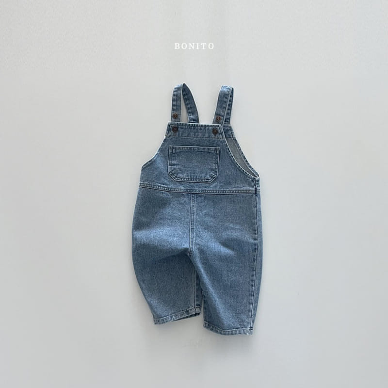 Bonito - Korean Baby Fashion - #babylifestyle - Slit Denim Dungarees - 6