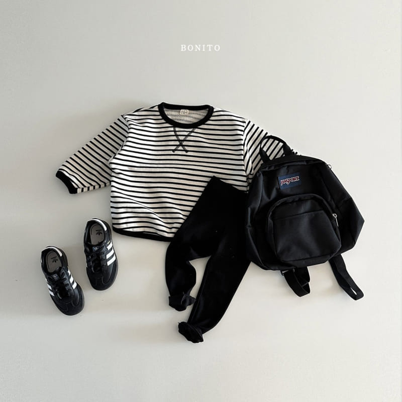 Bonito - Korean Baby Fashion - #babylifestyle - ST Color Piping Tee Top Bottom Set - 8