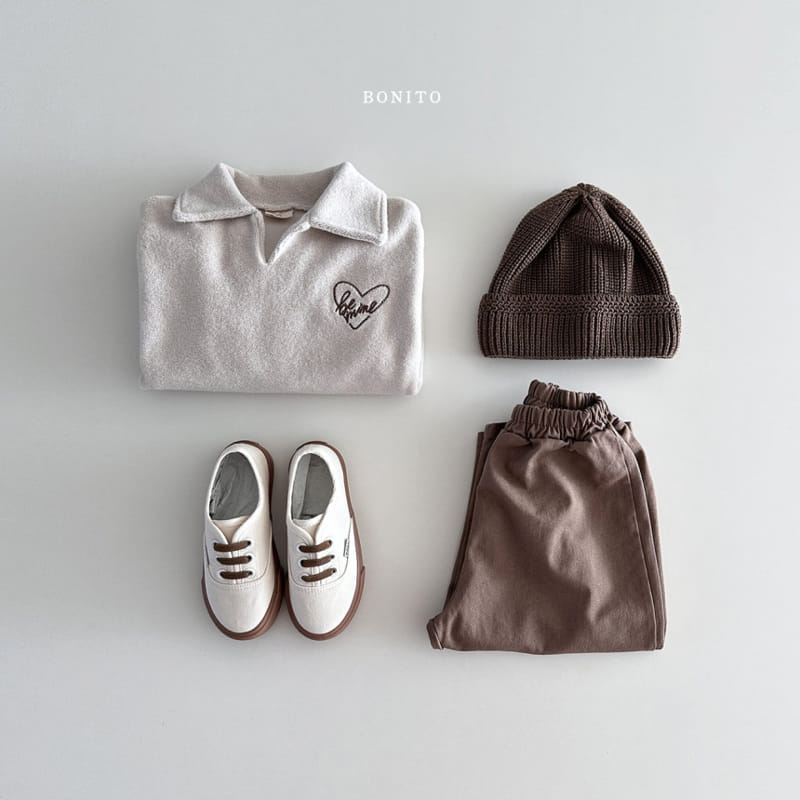 Bonito - Korean Baby Fashion - #babylifestyle - Mind Terry Collar Tee - 9