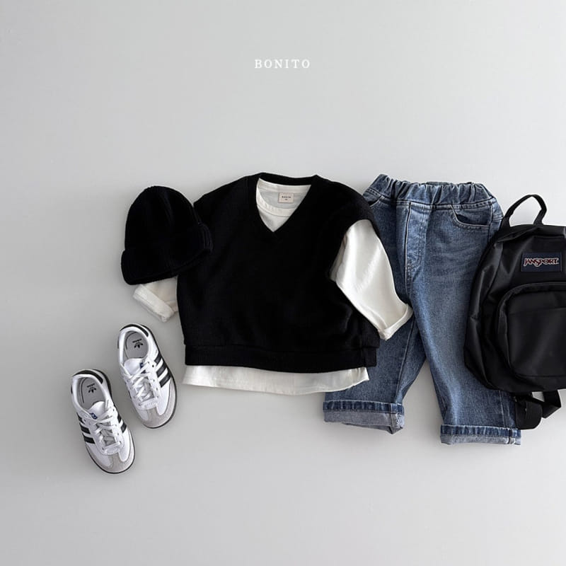 Bonito - Korean Baby Fashion - #babylifestyle - Knit Vest - 7