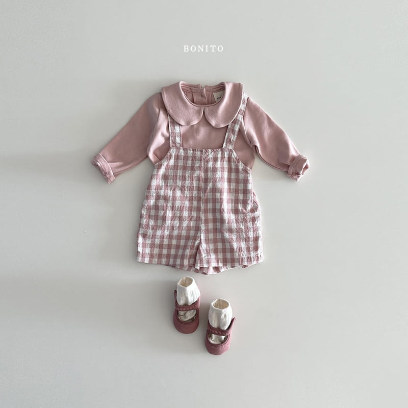 Bonito - Korean Baby Fashion - #babylifestyle - Go Bang Check Dungarees - 11