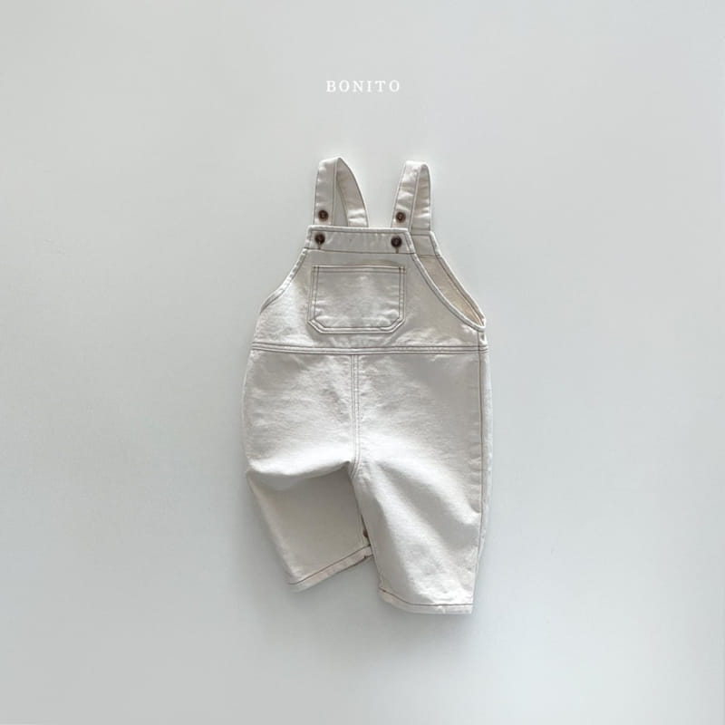 Bonito - Korean Baby Fashion - #babyoninstagram - Slit Denim Dungarees - 7
