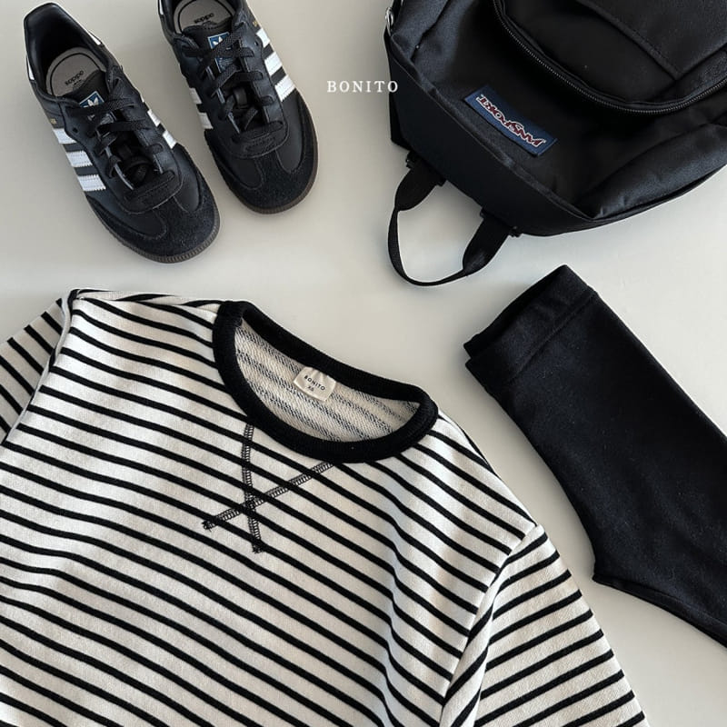 Bonito - Korean Baby Fashion - #babyoninstagram - ST Color Piping Tee Top Bottom Set - 9