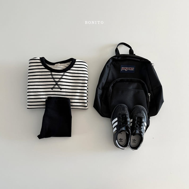 Bonito - Korean Baby Fashion - #babyootd - ST Color Piping Tee Top Bottom Set - 10