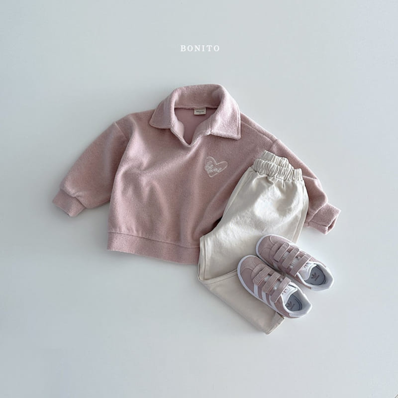 Bonito - Korean Baby Fashion - #babyootd - Mind Terry Collar Tee - 11