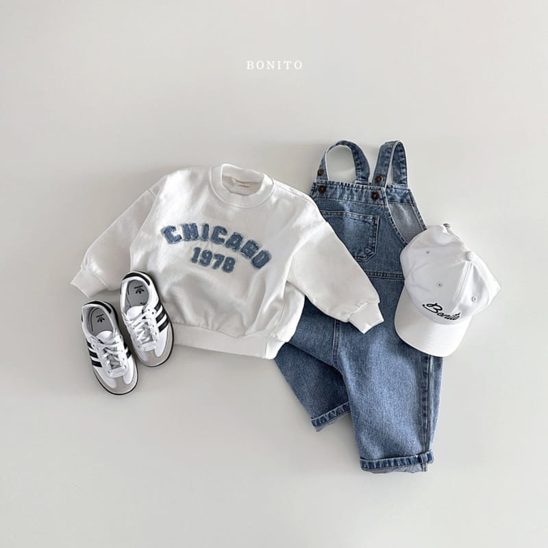 Bonito - Korean Baby Fashion - #babyoutfit - Slit Denim Dungarees - 10