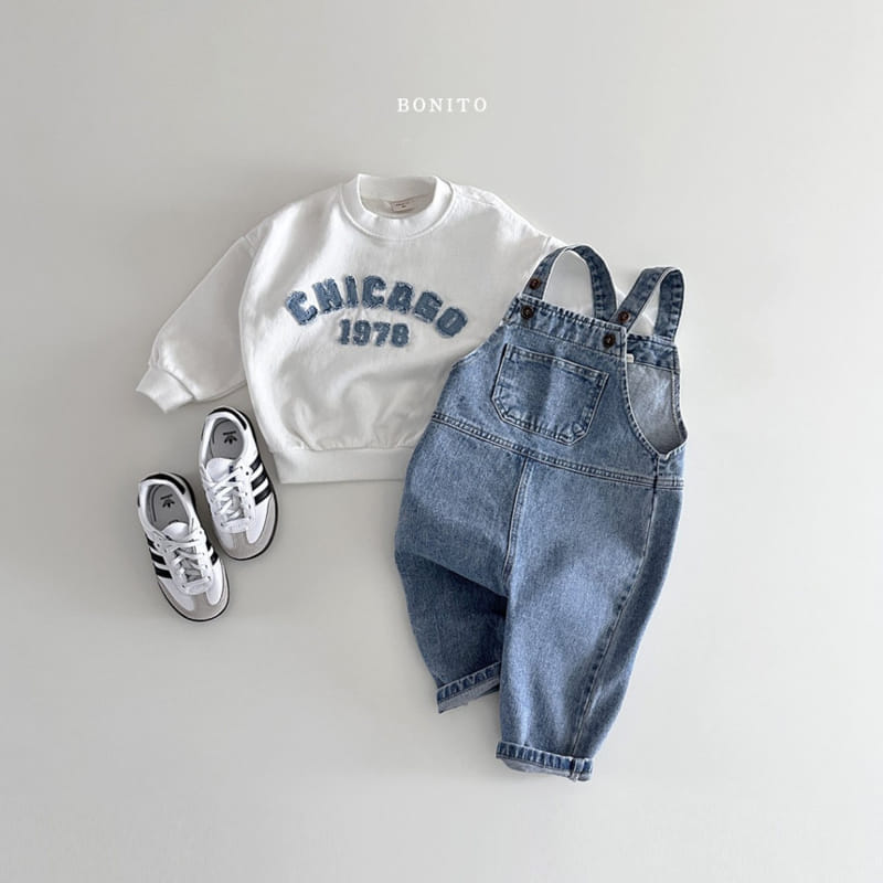 Bonito - Korean Baby Fashion - #babyoutfit - Slit Denim Dungarees - 9