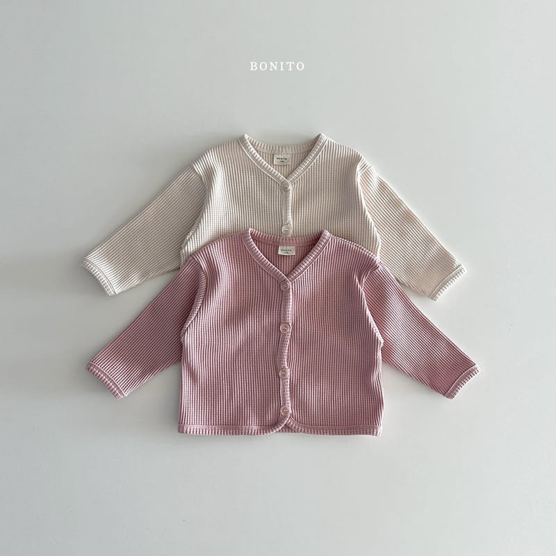 Bonito - Korean Baby Fashion - #babyoutfit - Bebe Waffle Cardigan