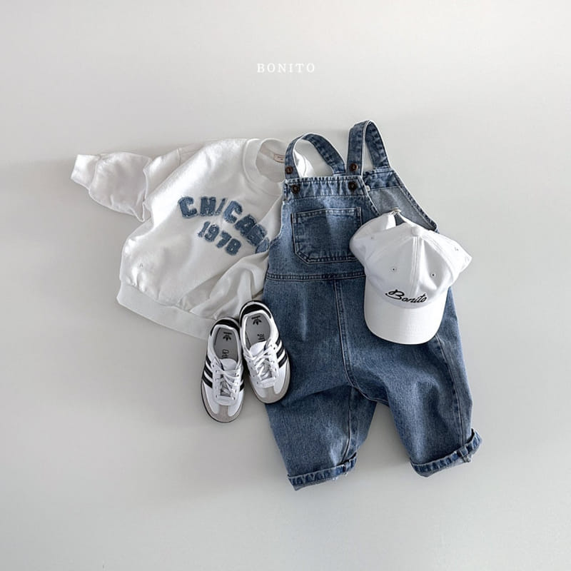 Bonito - Korean Baby Fashion - #babywear - Slit Denim Dungarees - 11