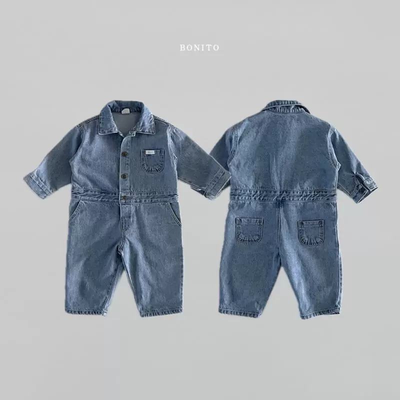 Bonito - Korean Baby Fashion - #babywear - Denim Jump Suit - 2