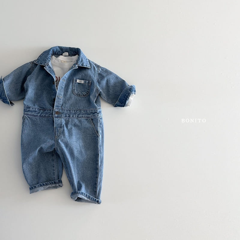 Bonito - Korean Baby Fashion - #onlinebabyboutique - Denim Jump Suit - 4