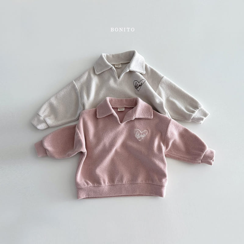 Bonito - Korean Baby Fashion - #onlinebabyshop - Mind Terry Collar Tee