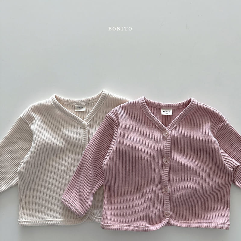 Bonito - Korean Baby Fashion - #onlinebabyboutique - Bebe Waffle Cardigan - 4