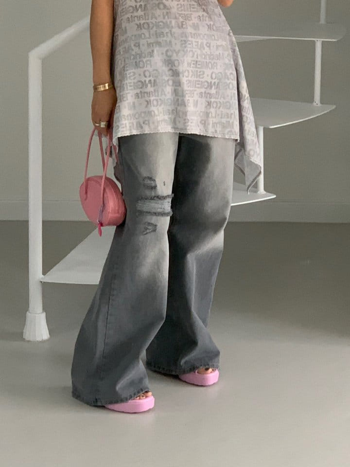 Bricklane - Korean Women Fashion - #momslook - Plus Vintage Black Denim Pants - 3