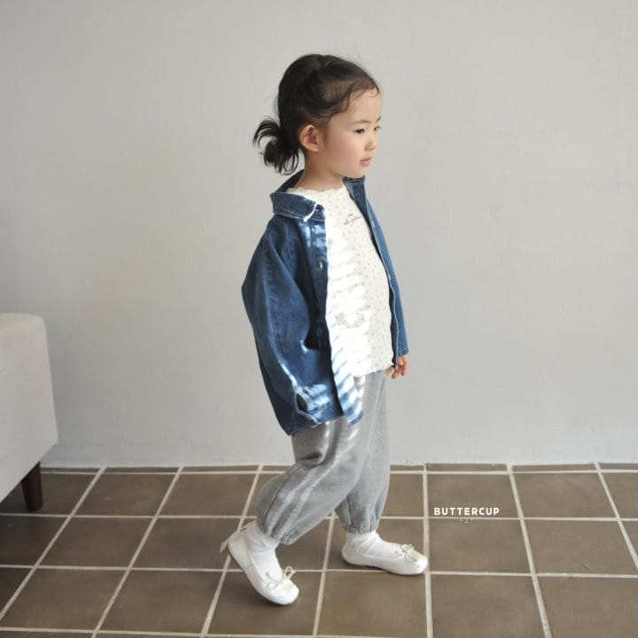 Buttercup - Korean Children Fashion - #childofig - Round Denim Shirt Jacket - 6