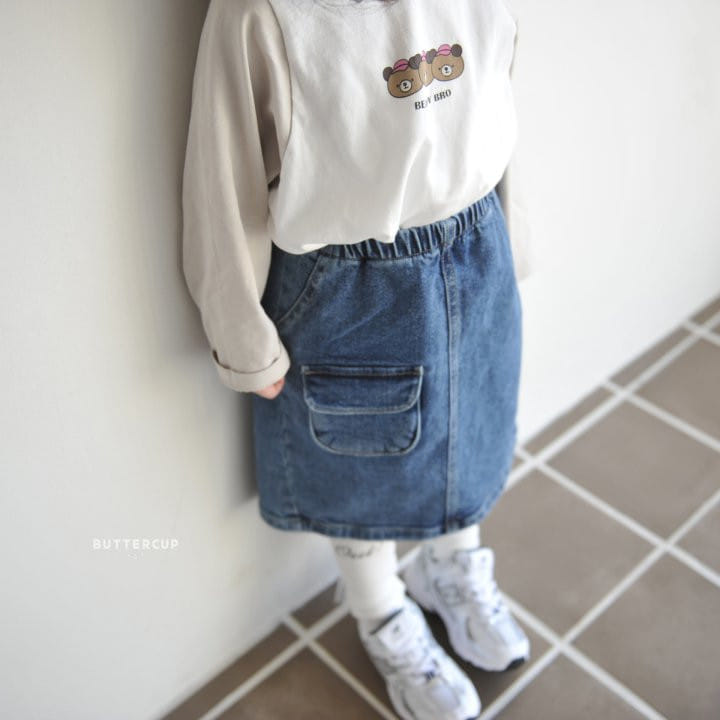 Buttercup - Korean Children Fashion - #discoveringself - Long Denim Skirt - 8