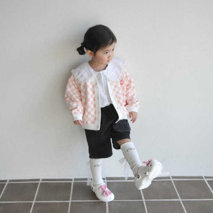 Buttercup - Korean Children Fashion - #designkidswear - Chess Snap Cardigan - 4