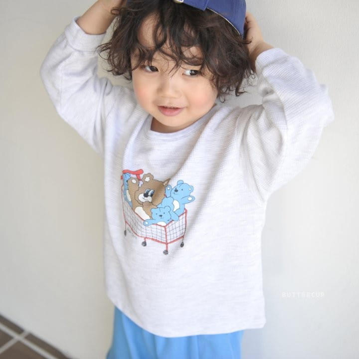 Buttercup - Korean Children Fashion - #fashionkids - Bear Cart Waffle Tee
