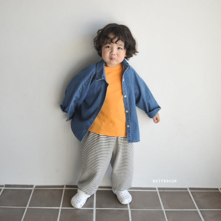 Buttercup - Korean Children Fashion - #fashionkids - Round Denim Shirt Jacket - 11