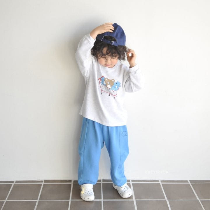Buttercup - Korean Children Fashion - #kidsshorts - Bear Cart Waffle Tee - 2