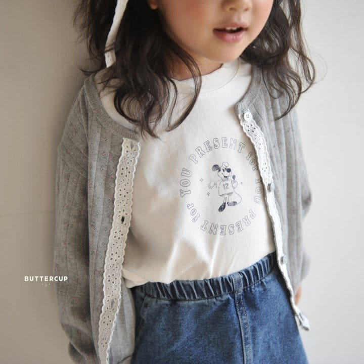 Buttercup - Korean Children Fashion - #kidsshorts - Present Puppy Tee - 7
