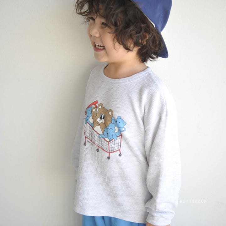 Buttercup - Korean Children Fashion - #kidsstore - Bear Cart Waffle Tee - 3
