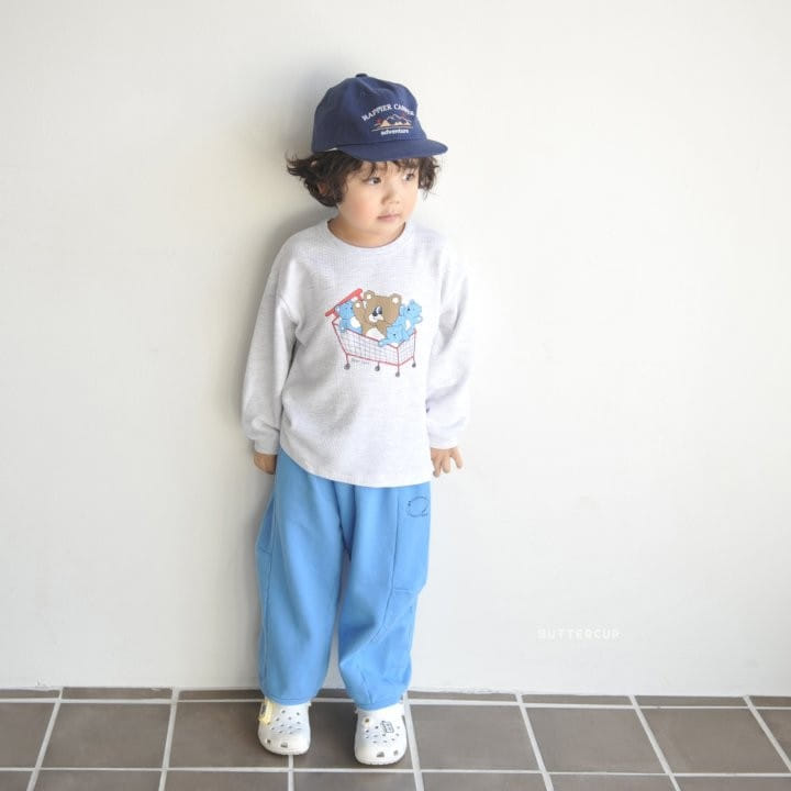 Buttercup - Korean Children Fashion - #kidsstore - Bear Cart Waffle Tee - 4