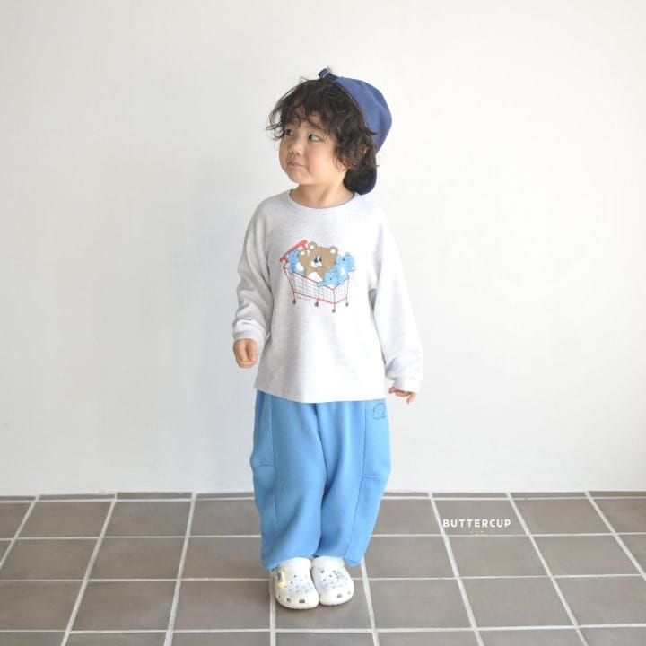 Buttercup - Korean Children Fashion - #littlefashionista - Bear Cart Waffle Tee - 6
