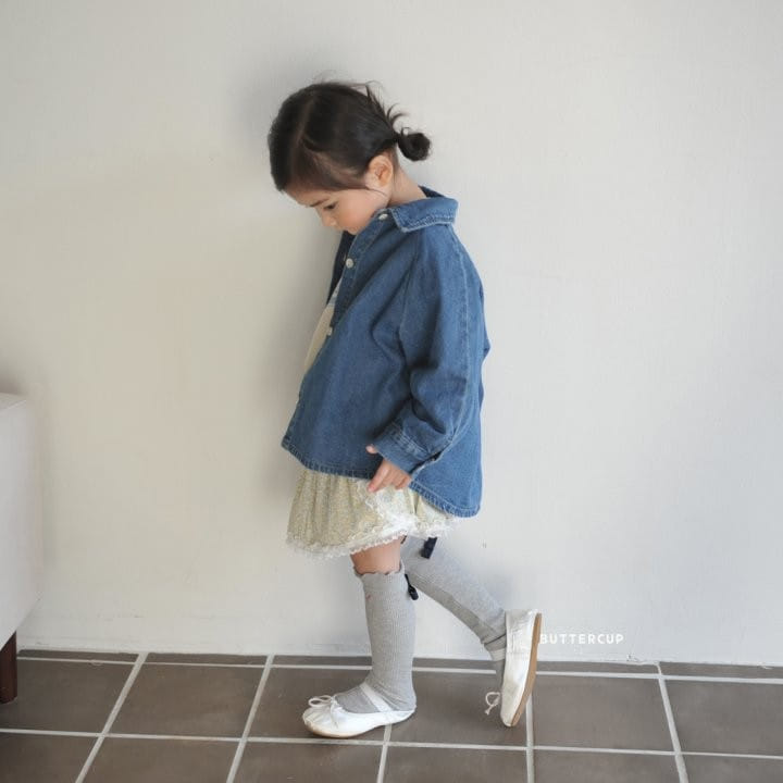 Buttercup - Korean Children Fashion - #magicofchildhood - Round Denim Shirt Jacket - 3