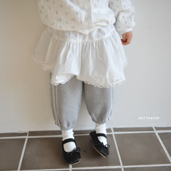Buttercup - Korean Children Fashion - #prettylittlegirls - Lace Line Jogger Pants - 6