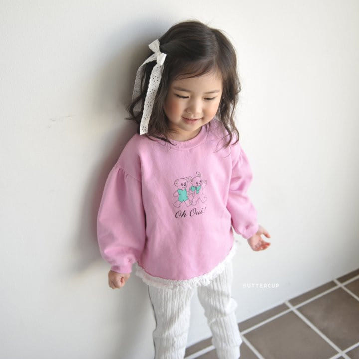 Buttercup - Korean Children Fashion - #todddlerfashion - Owe Lace Sweatshirt - 3
