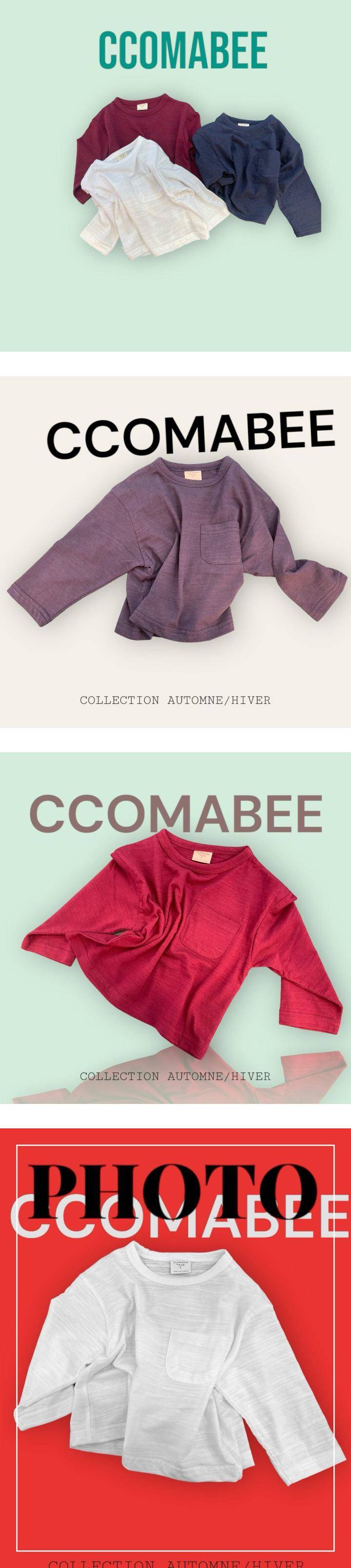 Ccomabee - Korean Children Fashion - #kidzfashiontrend - Pocket Tee - 2