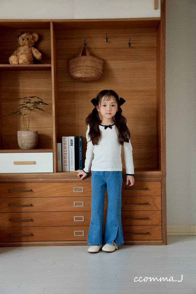 Ccommaj - Korean Children Fashion - #childofig - Scarlet Denim Pants - 2