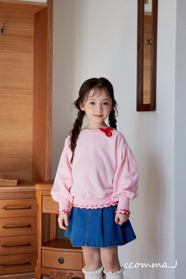 Ccommaj - Korean Children Fashion - #childofig - Ribbon Slit Sweatshirt - 9